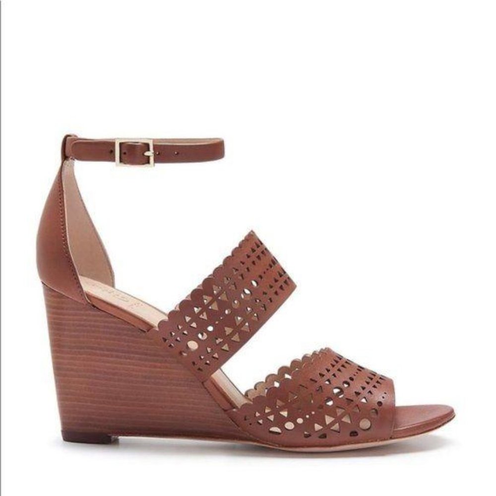 Tory Burch Perforated Gladiator Wedge Sandal 8.5